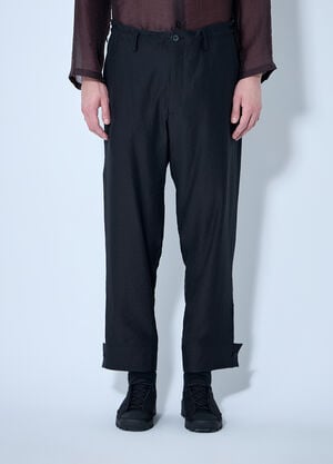 Yohji Yamamoto Drawstring Track Pants Black yoy0160005