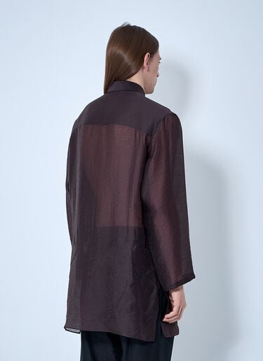 Lightweight Button-Down Shirt Yohji Yamamoto Lightweight Button-Down Shirt Brown yoy0160006