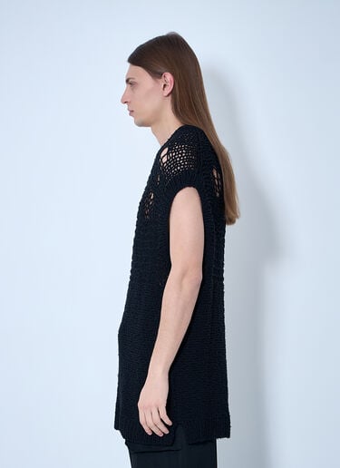 Yohji Yamamoto 镂空针织背心  黑色 yoy0160008