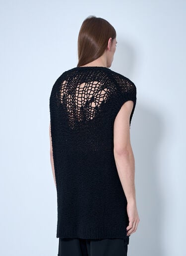Yohji Yamamoto 镂空针织背心  黑色 yoy0160008
