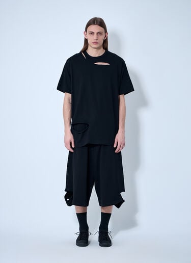 Yohji Yamamoto Slash Track Shorts Black yoy0160010