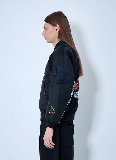 로고 모티프 봄머 재킷 Yohji Yamamoto 로고 모티프 봄머 재킷 블랙 yoy0160021