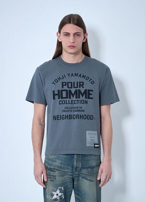 Yohji Yamamoto Logo Motif T-Shirt Grey yoy0160023