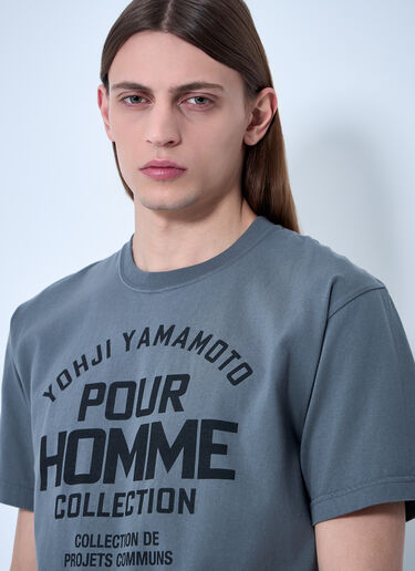 Yohji Yamamoto Logo Motif T-Shirt Grey yoy0160023