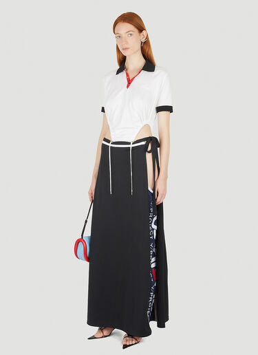 Ruched Polo Collar Bodysuit Y/Project x FILA Ruched Polo Collar Bodysuit White ypf0247001