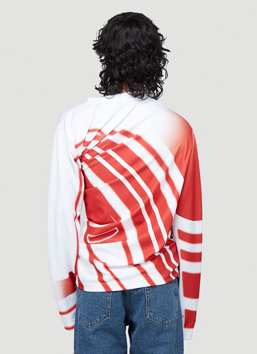 Draped Moto-Print Top Y/Project Draped Moto-Print Top Red ypr0144004