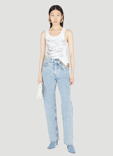 Y/Project Asymmetric Waist Jeans Blue ypr0254019