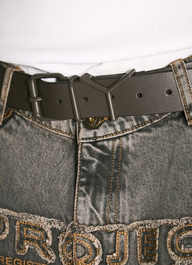 Y/Project Y Leather Belt Brown ypr0358019