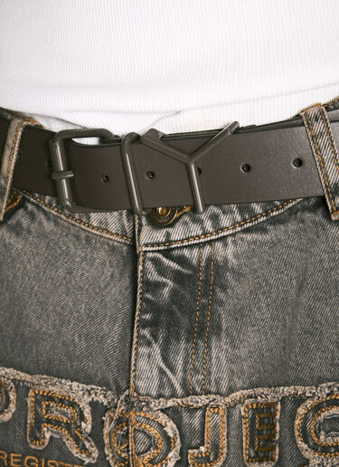 Y Leather Belt Y/Project Y Leather Belt Brown ypr0358019