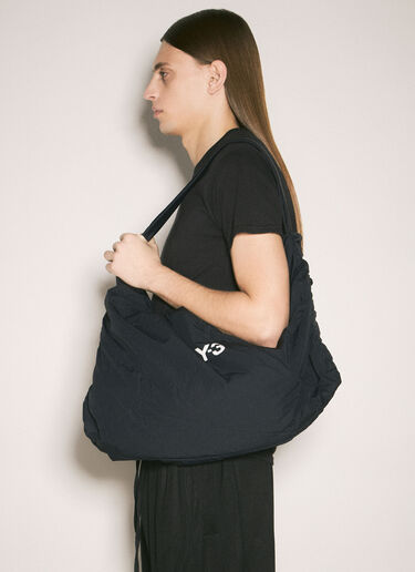 Logo Print Shoulder Bag Y-3 Logo Print Shoulder Bag Black yyy0158026