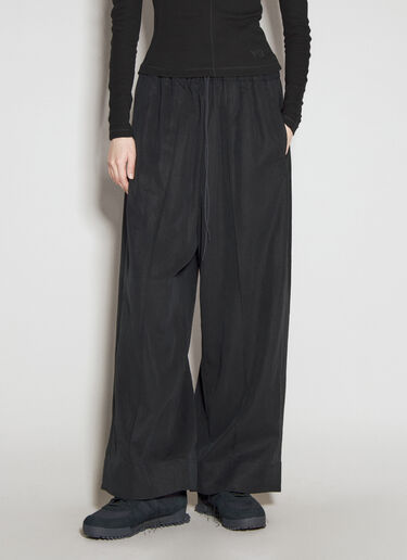 Wide-Leg Drawstring Pants Y-3 Wide-Leg Drawstring Pants Black yyy0256003