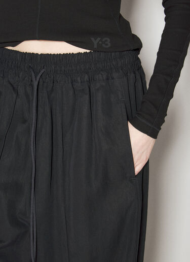 Wide-Leg Drawstring Pants Y-3 Wide-Leg Drawstring Pants Black yyy0256003