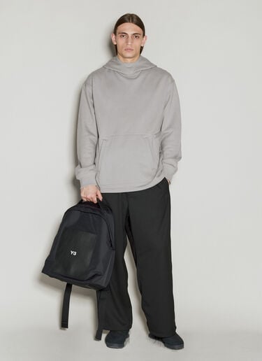 Y-3 로고 아플리케 후드티셔츠 그레이 yyy0356011