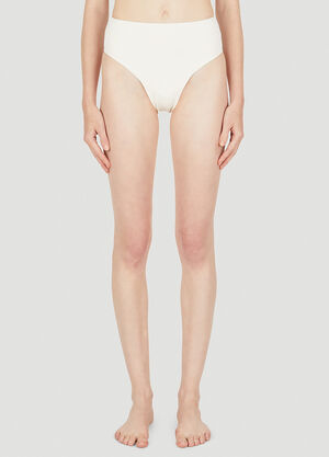 Ziah 90s High Waisted Bikini Bottoms White zia0249016