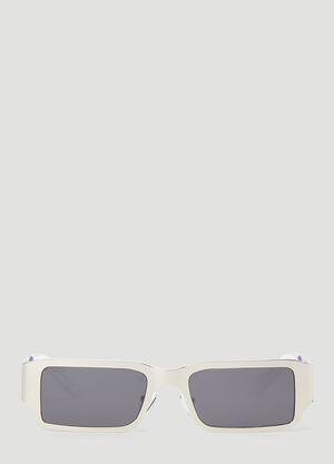 A Better Feeling Rectangle Sunglasses Silver abf0344007