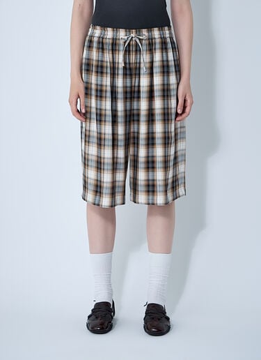 Acne Studios Check Shorts Beige acn0361003
