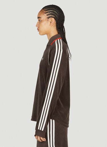 adidas by Wales Bonner トラック ポロスウェットシャツ ダークブラウン awb0352011