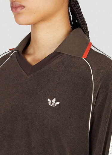 トラック ポロスウェットシャツ adidas by Wales Bonner トラック ポロスウェットシャツ ダークブラウン awb0352011