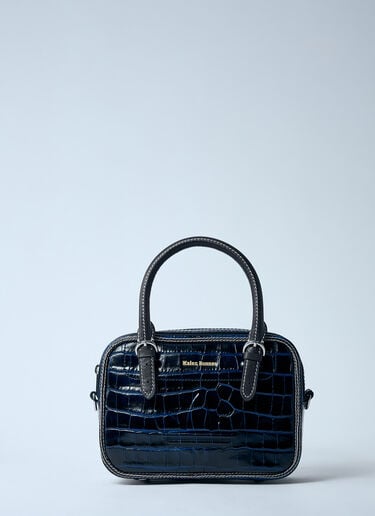 Small Croc-Embossed Leather Handbag adidas by Wales Bonner Small Croc-Embossed Leather Handbag Black awb0359009