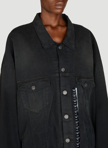 Size Sticker Denim Jacket Balenciaga Size Sticker Denim Jacket Black bal0355002