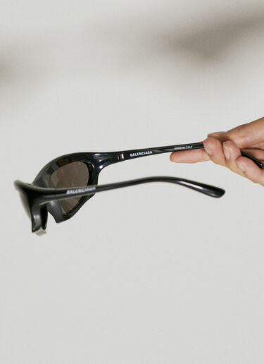 Bat Rectangle Sunglasses Balenciaga Bat Rectangle Sunglasses Black bcs0353006