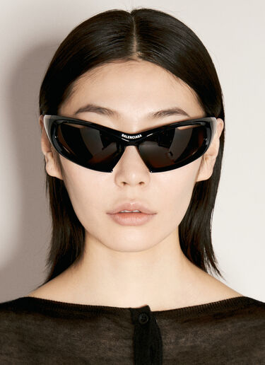 Dynamo Rectangle Sunglasses Balenciaga Dynamo Rectangle Sunglasses Black bcs0355007