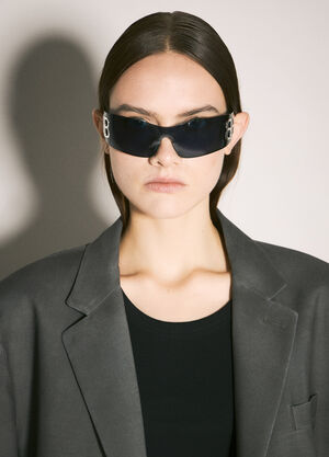 Balenciaga Bossy 眼罩型太阳镜 蓝色 bcs0357007