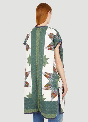 Bonum Long Quilted Sleeveless Coat Green bon0350016