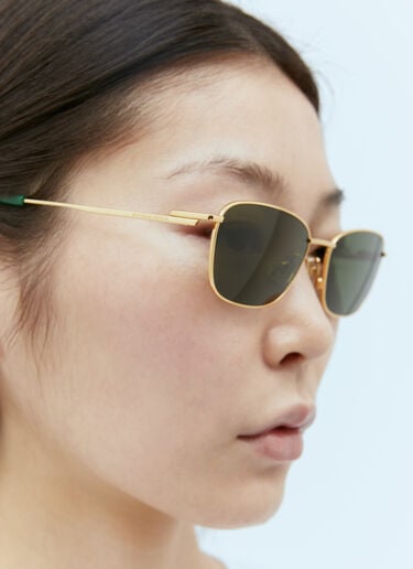 Split Rectangular Sunglasses Bottega Veneta Split Rectangular Sunglasses Gold bos0355002