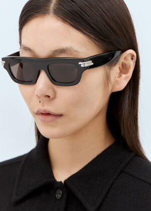 Bottega Veneta 미트레 스퀘어 선글라스  블랙 bos0357001