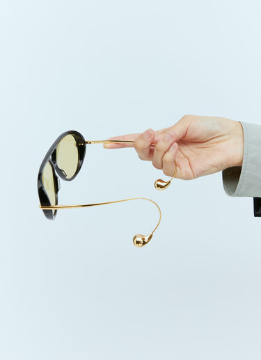 Bottega Veneta Drop 飞行员太阳镜 黑色 bos0359003