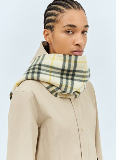 Narrow Check Cashmere Scarf Burberry Narrow Check Cashmere Scarf Cream bur0358001