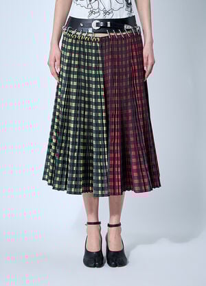 Chopova Lowena Split Carabiner Midi Skirt Red cho0360006