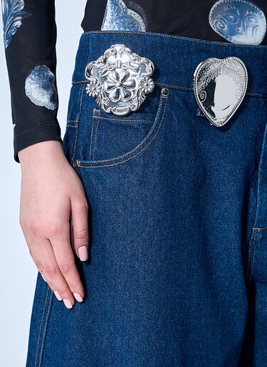 Balmy Denim Shorts Chopova Lowena Balmy Denim Shorts Blue cho0360008