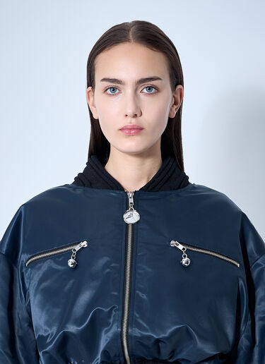 Chopova Lowena Little Birdy Bomber Jacket Blue cho0360011