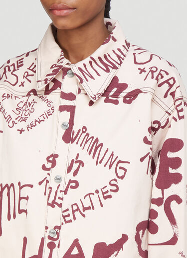 Illustrative Snap Jacket Come Tees Illustrative Snap Jacket Beige com0340001