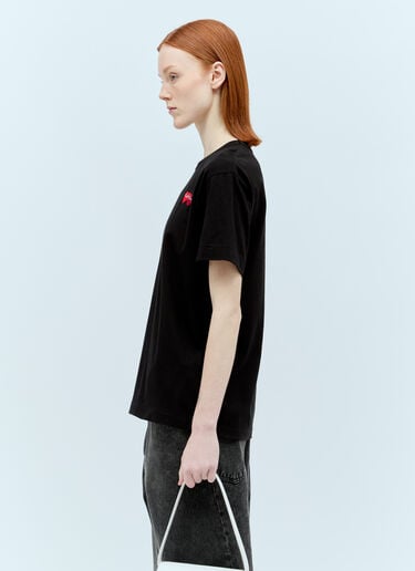 Comme Des Garçons PLAY Double Heart Logo Patch T-Shirt Black cpl0355019