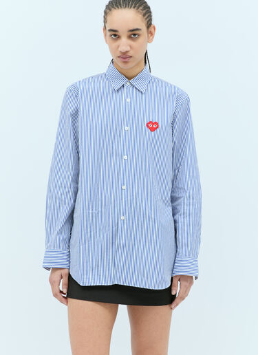 Striped Shirt Comme Des Garçons PLAY Striped Shirt Blue cpl0355020