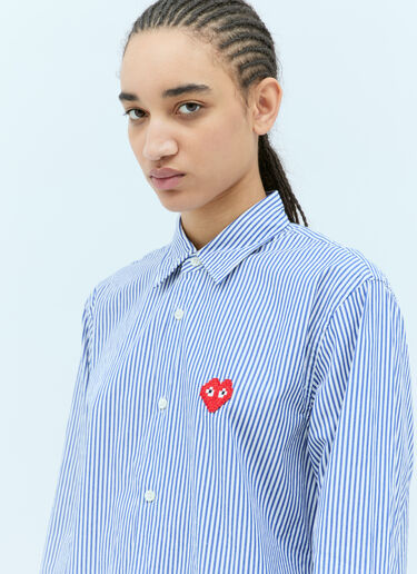 Striped Shirt Comme Des Garçons PLAY Striped Shirt Blue cpl0355020