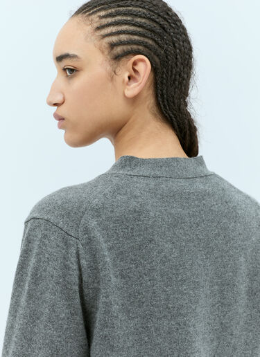 Logo Patch Wool Cardigan Comme Des Garçons PLAY Logo Patch Wool Cardigan Grey cpl0355022