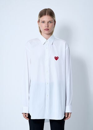 Comme Des Garçons PLAY Button-Down Shirt White cpl0356008