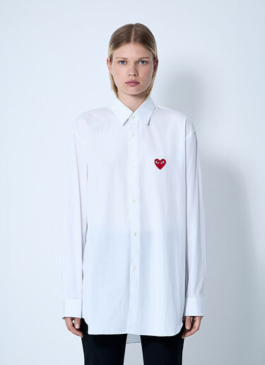 Comme Des Garçons PLAY Button-Down Shirt White cpl0356008