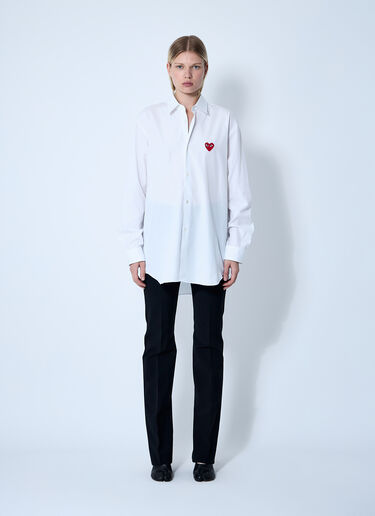 Button-Down Shirt Comme Des Garçons PLAY Button-Down Shirt White cpl0356008