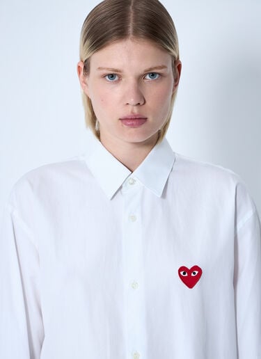 Comme Des Garçons PLAY Button-Down Shirt White cpl0356008