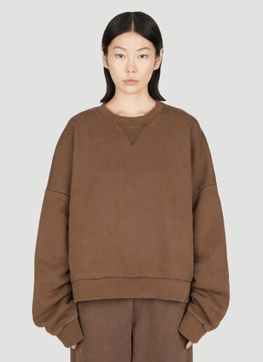 Boxy Crewneck Sweatshirt Entire Studios Boxy Crewneck Sweatshirt Brown ent0353005