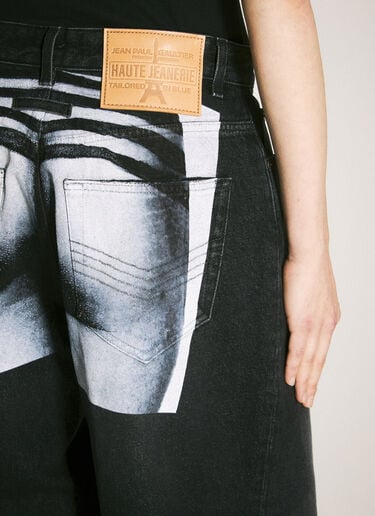 Jean Paul Gaultier Body Mariniere Printed Jeans Black jpg0357001