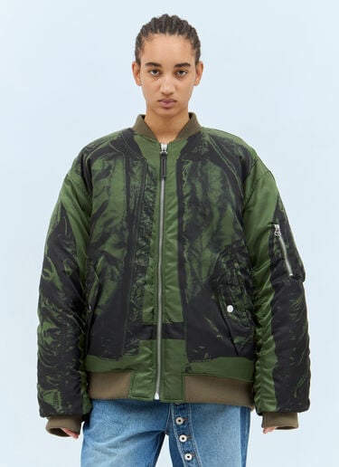 Trompe L'Oeil Bomber Jacket Jean Paul Gaultier Trompe L'Oeil Bomber Jacket Green jpg0357004