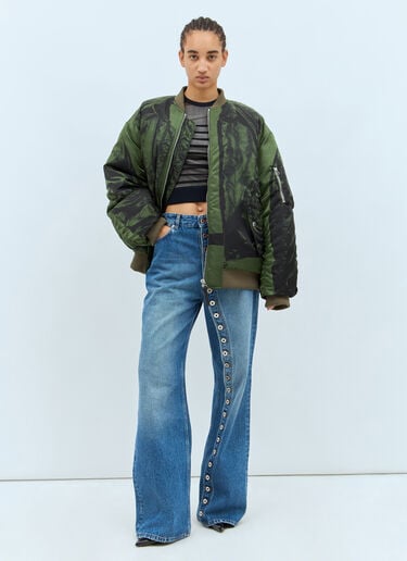 Trompe L'Oeil Bomber Jacket Jean Paul Gaultier Trompe L'Oeil Bomber Jacket Green jpg0357004