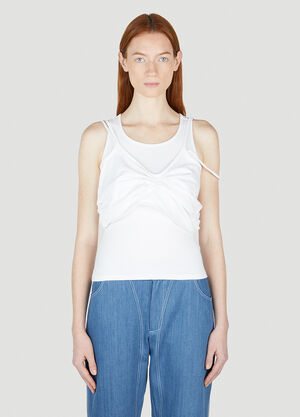 Mainline:RUS/Fr.CA/DE Draped Tank Top White mai0352003