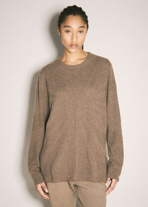 Moncler x Rick Owens Jumbo Crewneck Sweater Brown mcs0358016